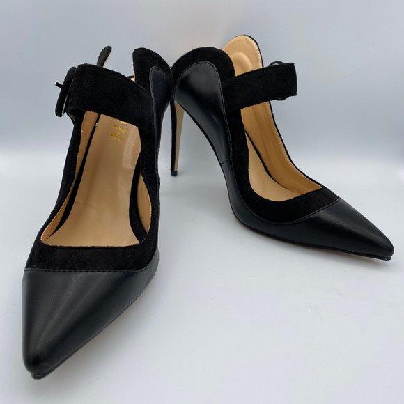 YDN Shoes - YDN Black Pointy Toe Stiletto Heels Pumps